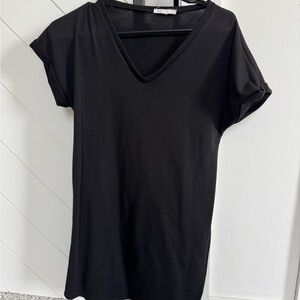 Classic Black V-Neck Women's Top